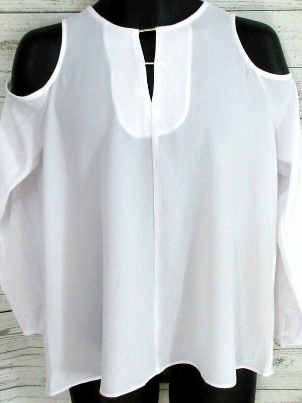 Michael Kors White Cold Shoulder Blouse Medium